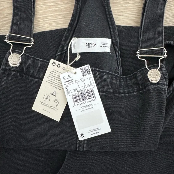 NWT- Mango Dark Denim Overalls - Picture 3 of 4